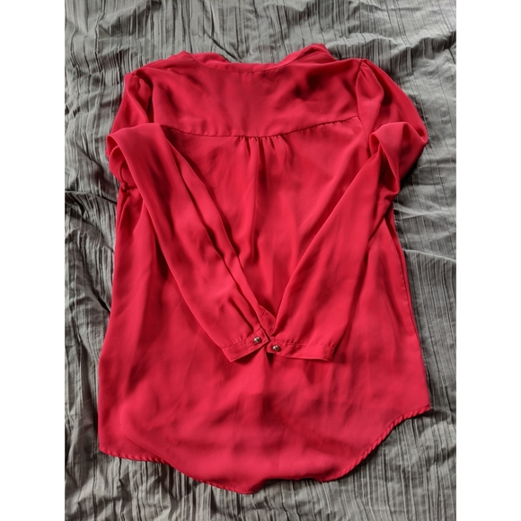 Candies long sleeve large pink blouse - Picture 2 of 8